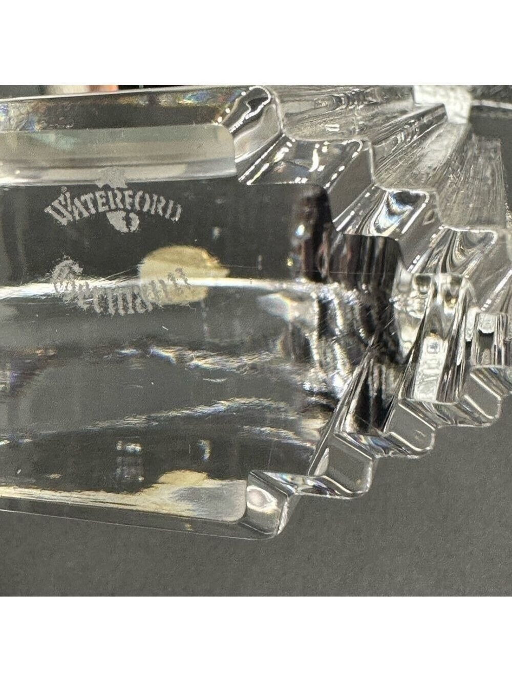 Waterford Crystal Art Deco Clock - Large 7" Tall - Picture 11 of 16